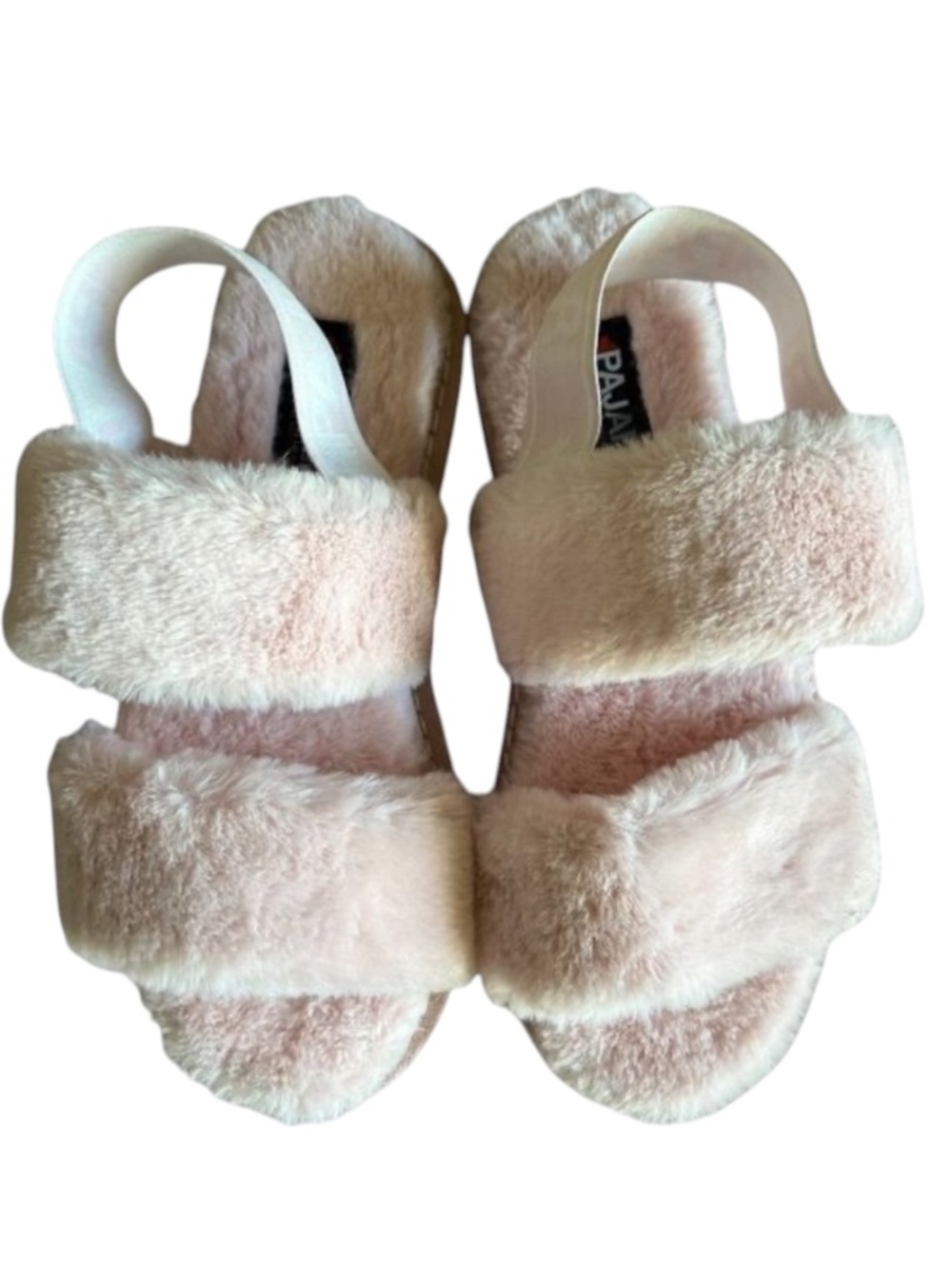 PAJAR Mara Faux Fur Slingback Slipper Pink Indoor Outdoor Size 10 NEW